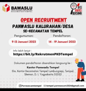 LOWONGAN PANWAS KALURAHAN